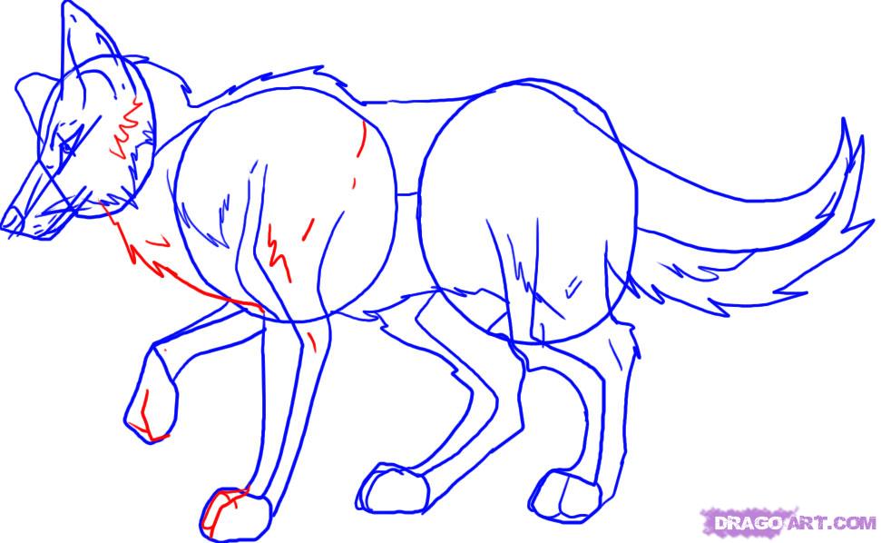 971x598 Steps How Draw Coyote How To Draw Draw Animals