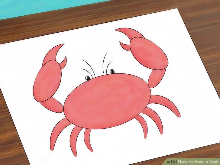 728x546 How To Draw A Crab 10 Steps (With Pictures)
