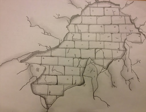 Cracked Brick Wall Drawing at GetDrawings | Free download