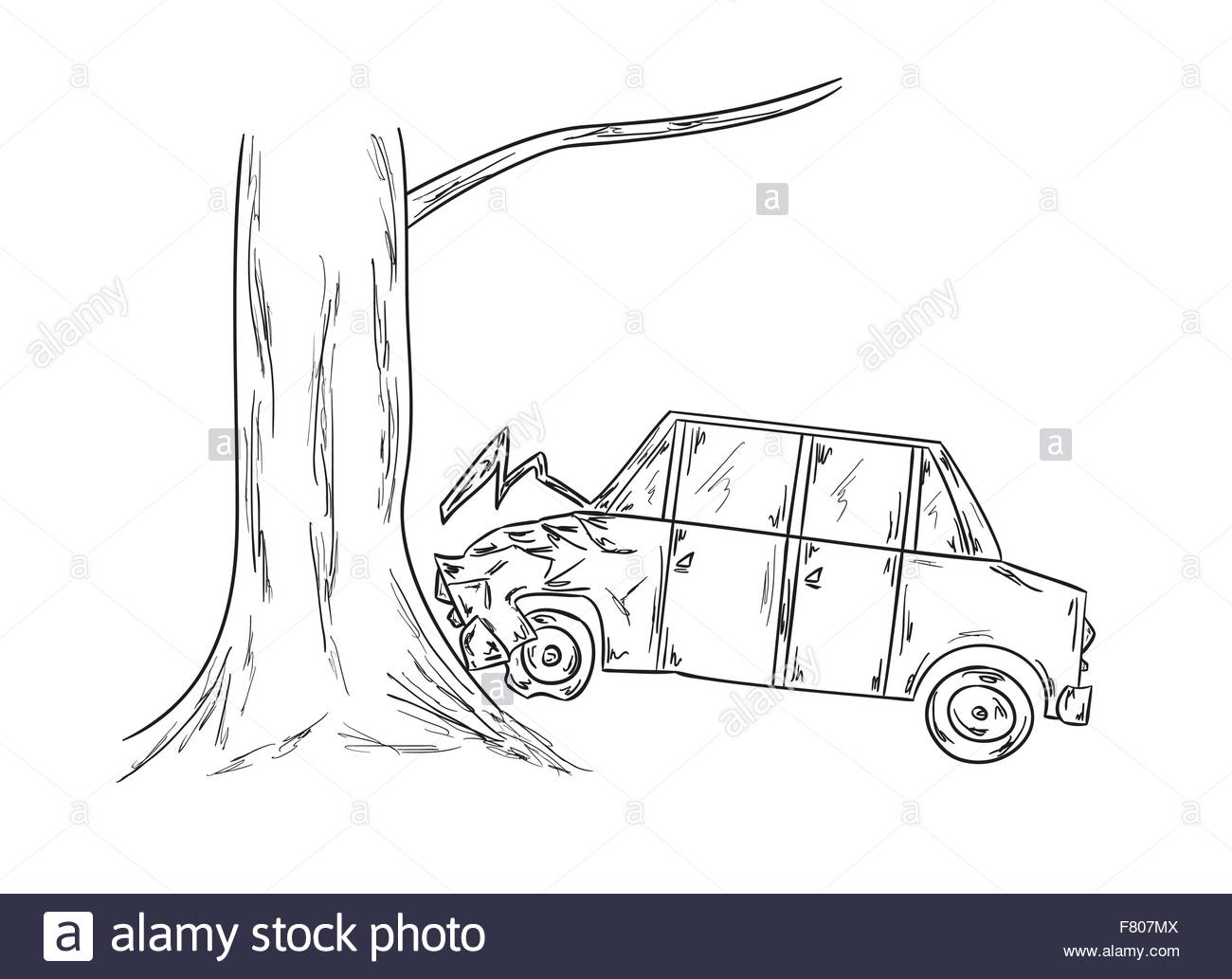 1300x1033 Car Accident Sketch Stock Vector Art Amp Illustration, Vector Image