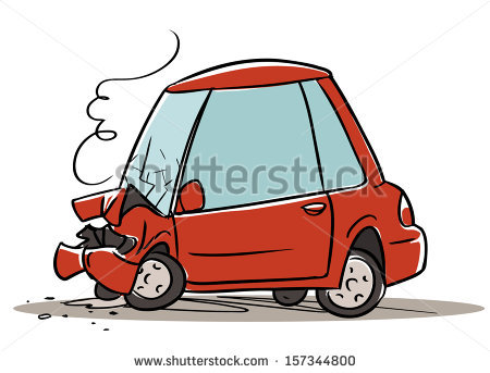 450x343 Stock Vector Car Crash Cartoon Illustration Isolated On White