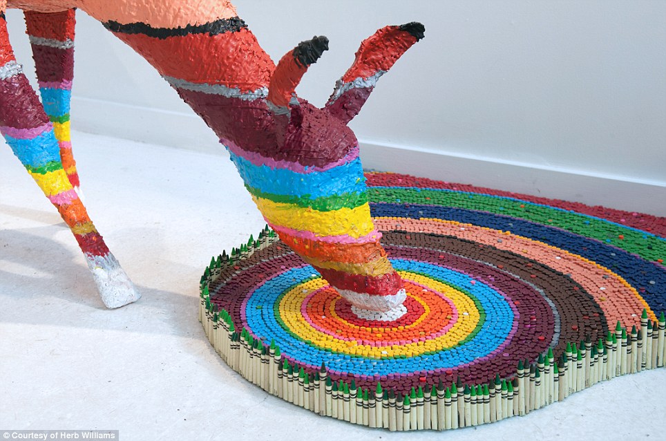 964x638 Artist Herb Williams Uses Thousands Of Crayola Crayons To Create