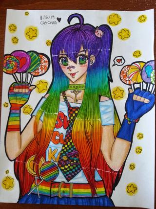 320x427 Inked With Thin Sharpie, Colored With Crayola Markers And Colored