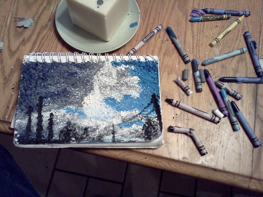 900x675 Melted Crayon Landscape By Keeper13189