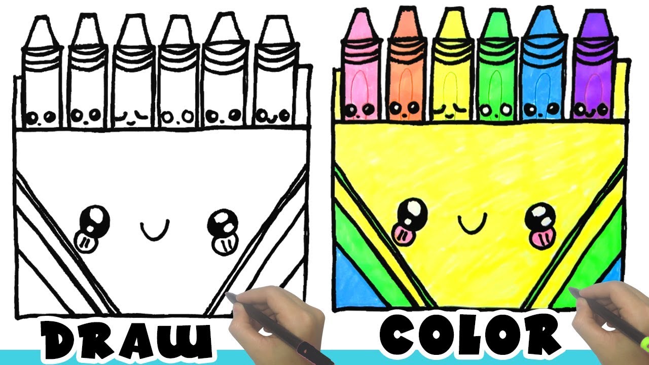 1280x720 How To Draw Crayon Box Kids Learn Drawing Crayons Color