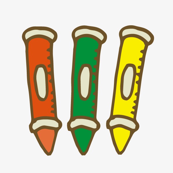 595x595 Vector Colorful Crayons, Vector Crayons, Crayons, Drawing Tools