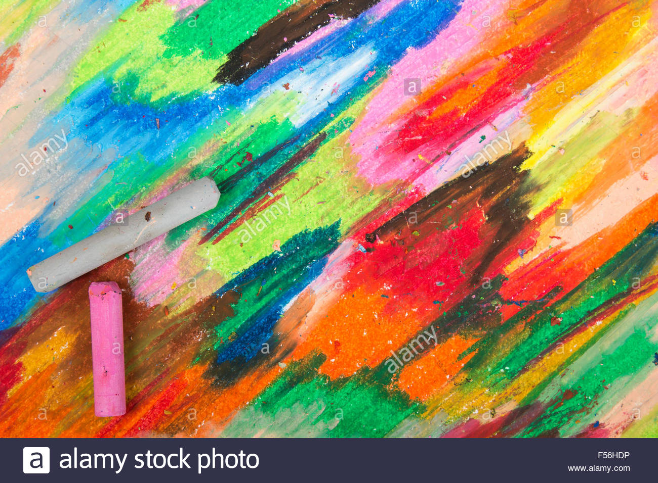 1300x956 Colorful Oil Pastels Crayons On Drawing Background Stock Photo