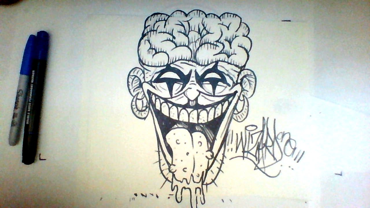 1280x720 How To Draw A Crazy Evil Clown = Como Dibujar Un Payaso Loco