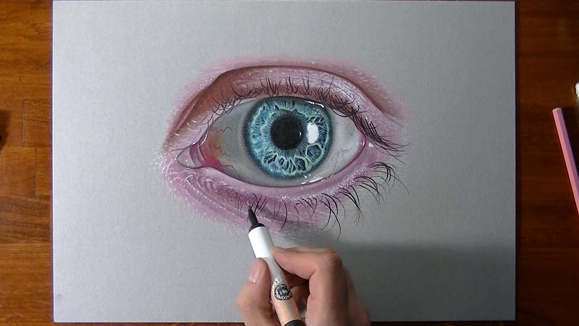1920x1080 Drawing And Coloring A Crazy Realistic Eye