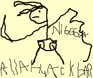 300x250 Crazy Guy In His Underwear With Ram Horns