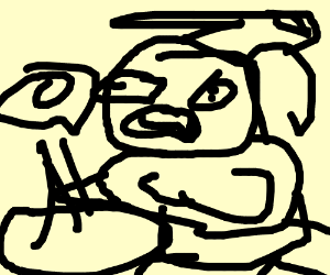 300x250 Crazy Guy Cooking Eggs (Drawing By Zyphyris)