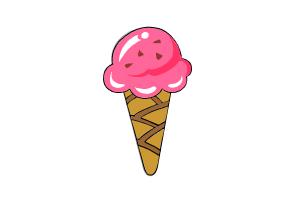 300x200 How To Draw An Ice Cream Cone