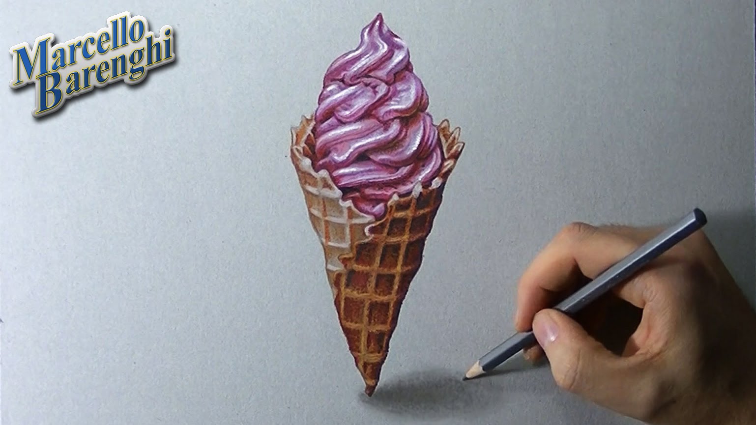 1538x865 How To Draw A 3d Ice Cream Cone