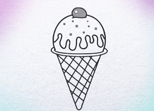 300x217 How To Draw Ice Cream Step By Step For Kids Drawing Website Www