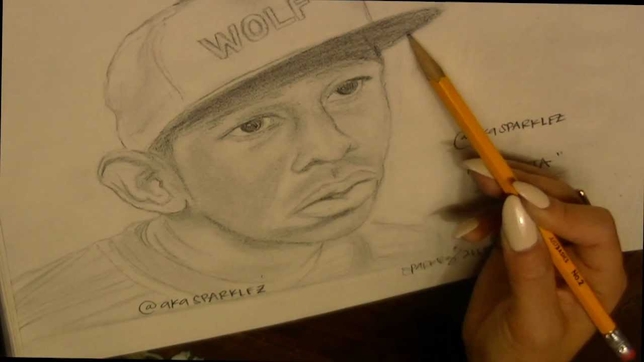 1280x720 Tyler The Creator Wolf Sketch (Speed Drawing) By @akasparklez