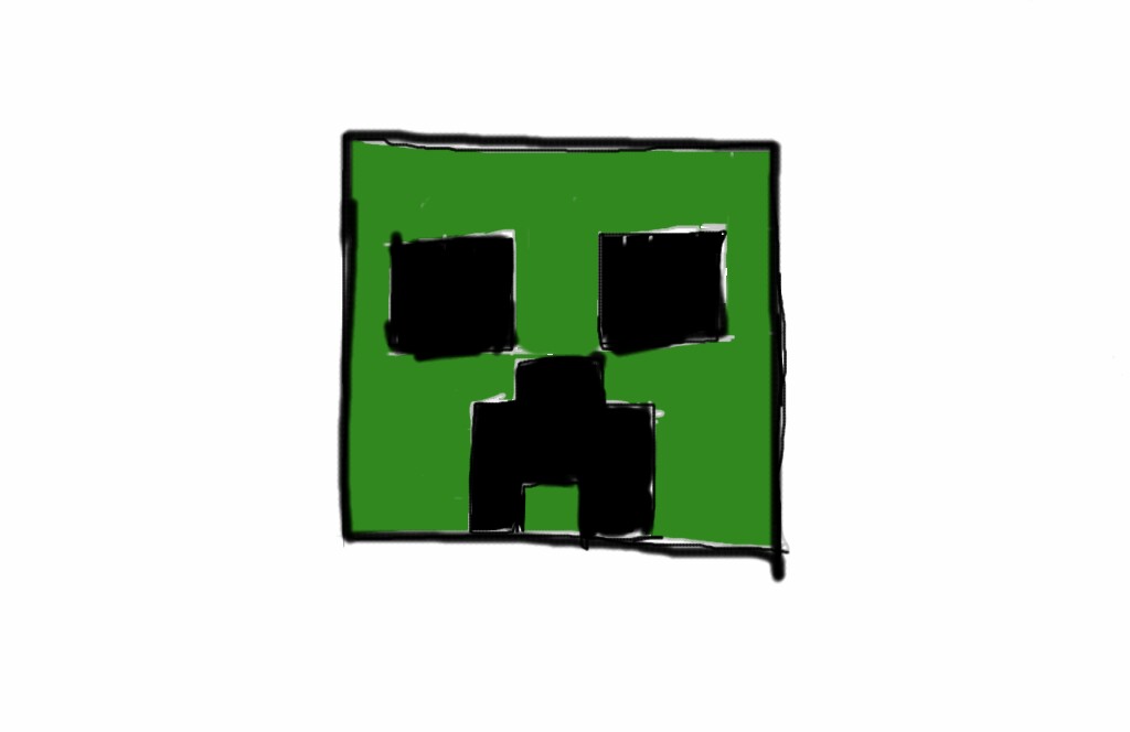 1024x664 Minecraft Creeper Face By Freedomlife01