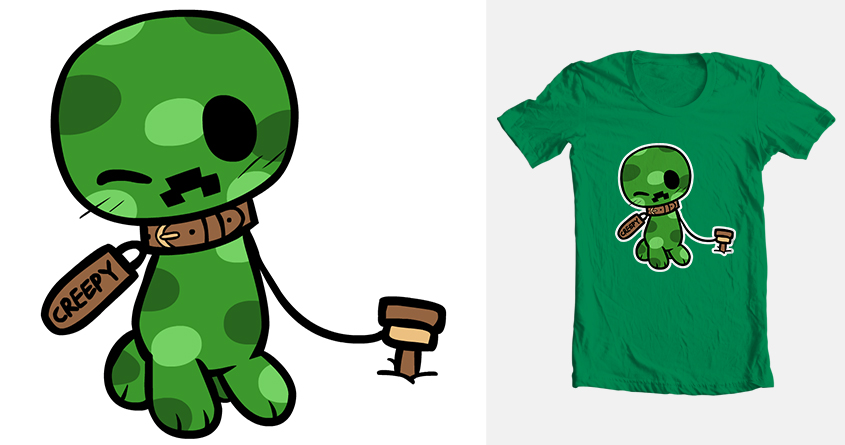 845x445 Minecraft Threadless Submission Creeper Forever By Coffgirl