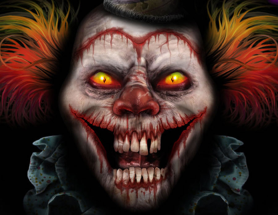 900x697 Scary Clowns Digital Drawing 50 Scary Clowns That Will Haunt