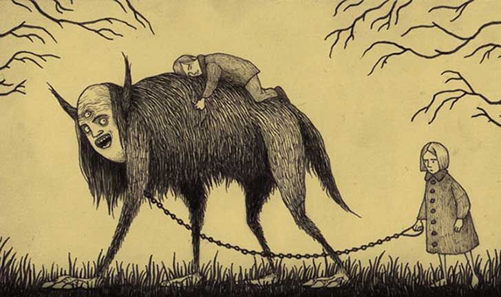 728x432 Artista Hace Dibujos De Monstruos Aterradores En Notas Adhesivas