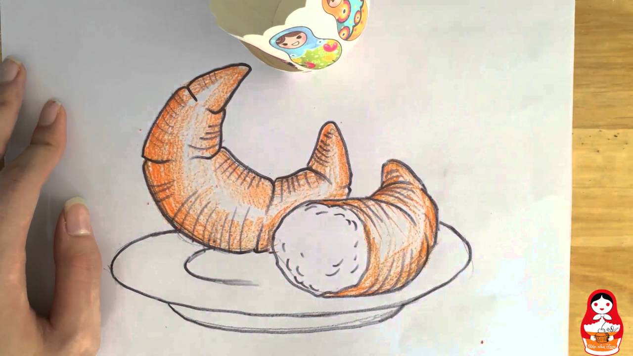 1280x720 How To Draw A Crescent Roll How To Draw Tutorials Draw