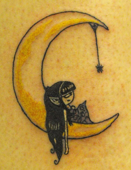 500x648 Moon Tattoos That Are Out Of This World