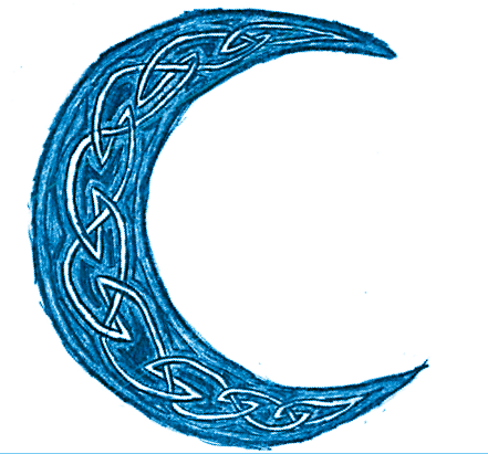 441x411 Blue Crescent Moon By Emilyroseforreal