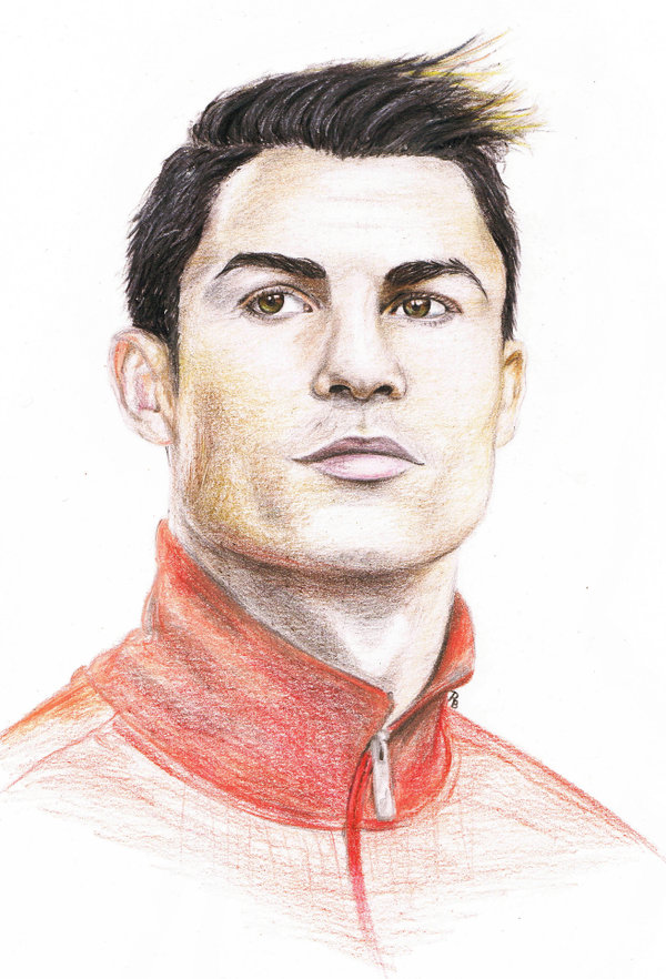 600x882 Cristiano Ronaldo Drawing By Ronniebeetle