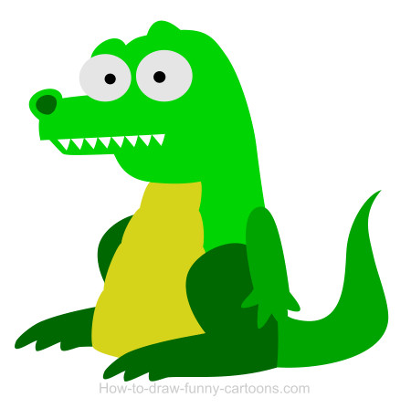 450x447 Drawing A Crocodile Cartoon