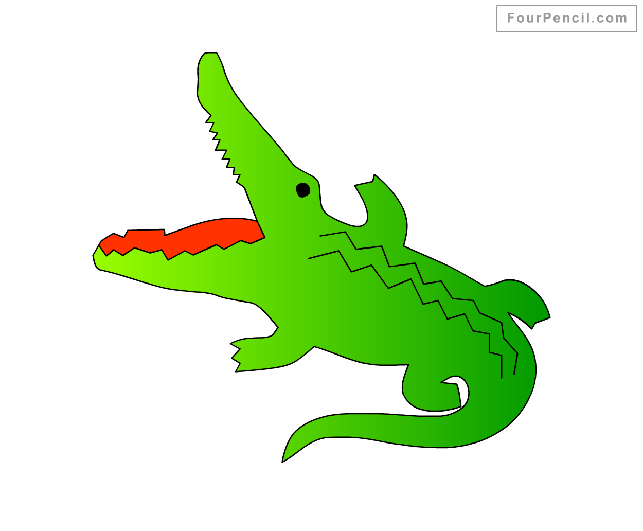 1250x1032 How To Draw Crocodile For Kids Step By Step Drawing Tutorial, Draw