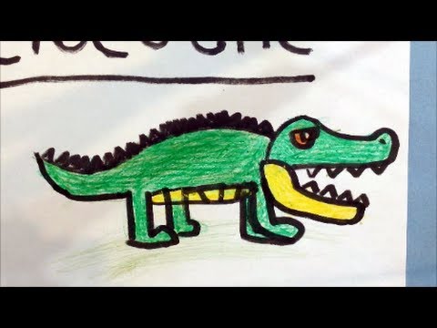 480x360 How To Draw A Cartoon Crocodile For Kids