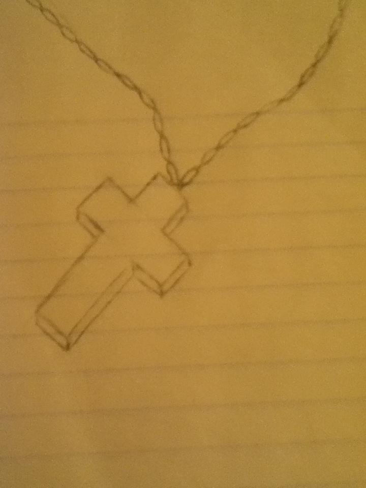 720x960 Cross Necklace Drawing By Jinxxmystic
