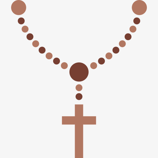 512x512 Hand Painted Cross Necklace, Cross, Hand Drawing, Necklace Png