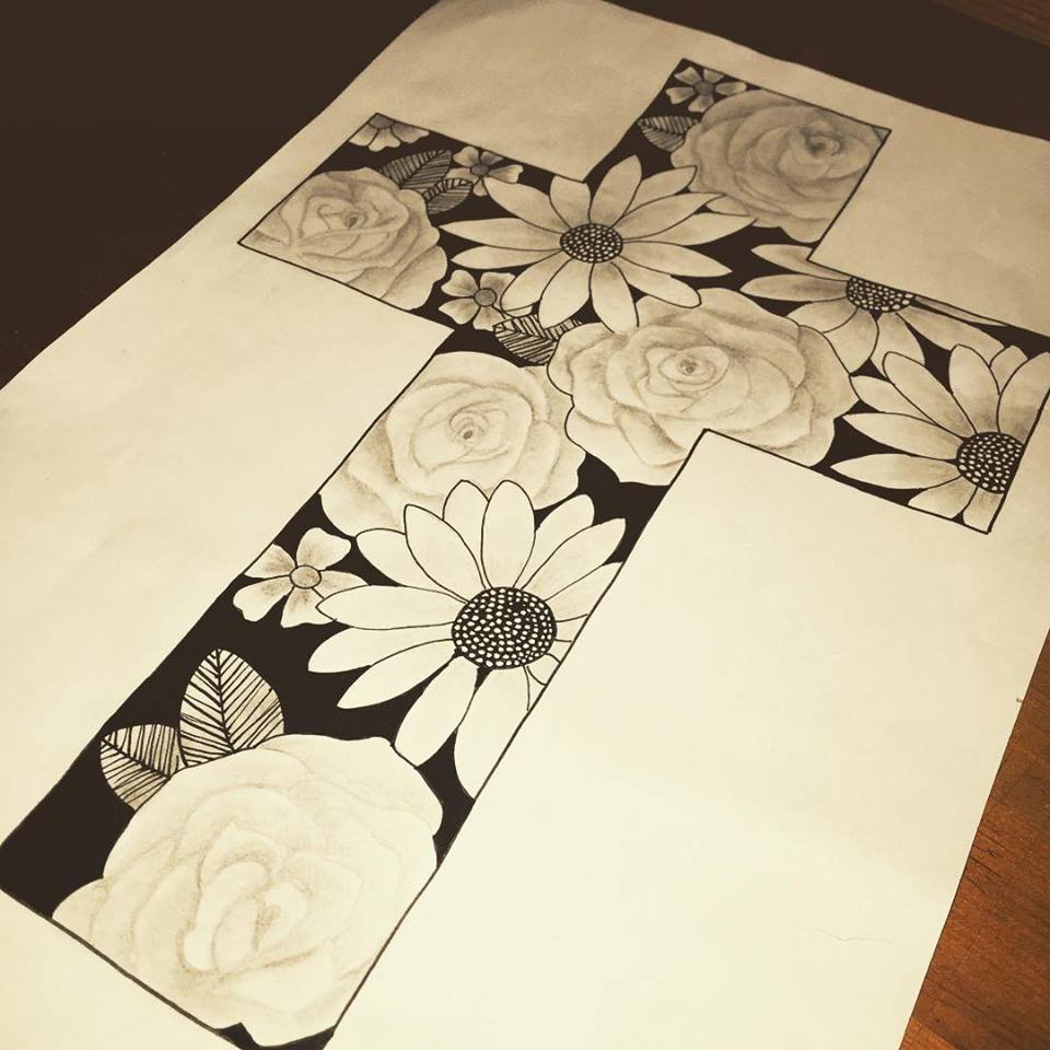 960x960 Flowers Inside A Cross Tattoo Ideas Tattoo