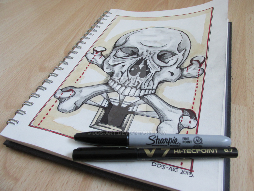 1024x768 S b Project Skull And Crossbones Drawing (2 Of 2) By Dds Art