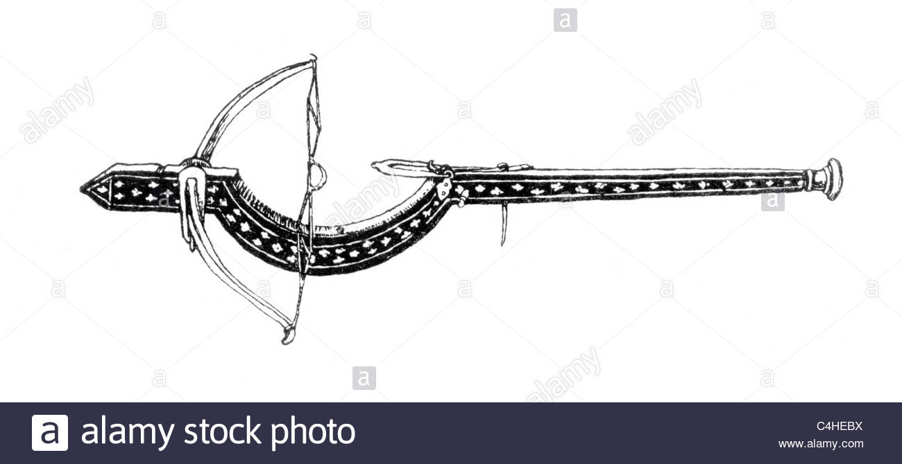 1300x670 Drawing Of An Arbalest Or Arblast, A Kind Of European Crossbow
