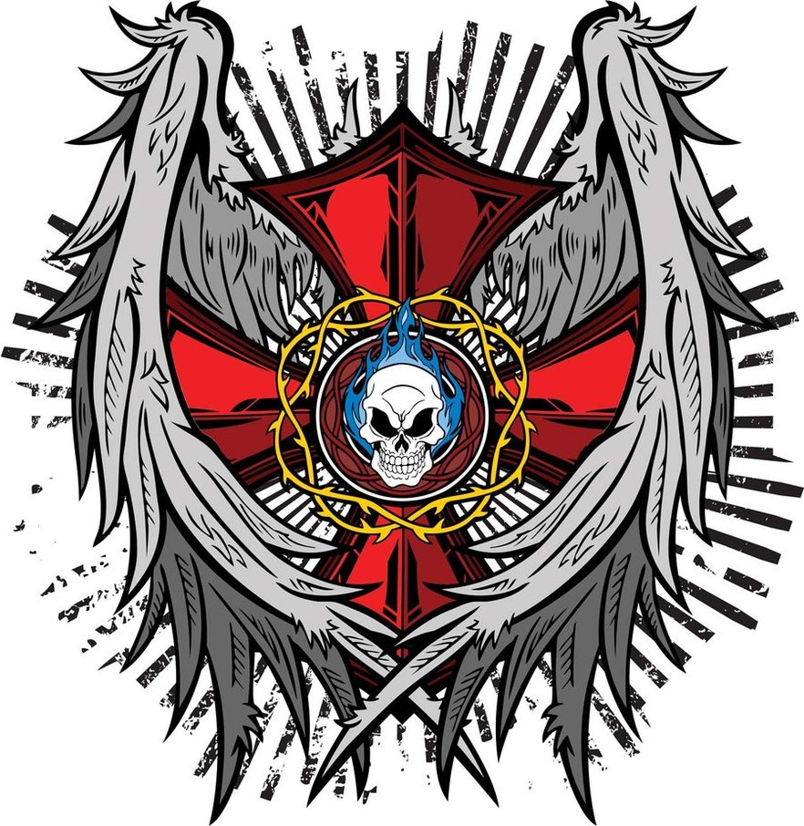 882x906 Cross Skull Cross Skull Wings Design By Nexgengrafix