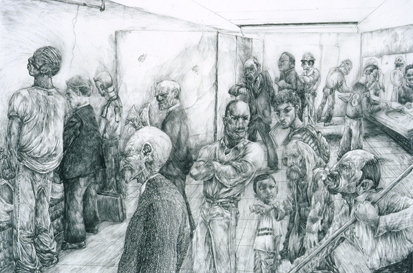 600x396 Crowd Drawing One Time Press