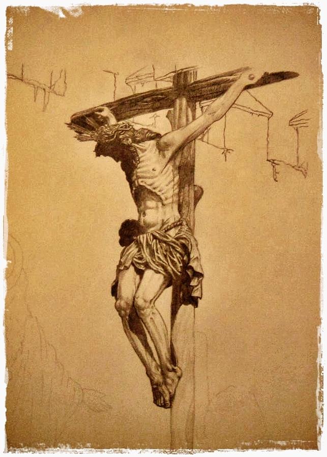 643x900 Crucifixion Of Christ Drawing By Jesus Catalan