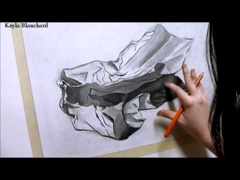 480x360 Drawing Crumpled Paper