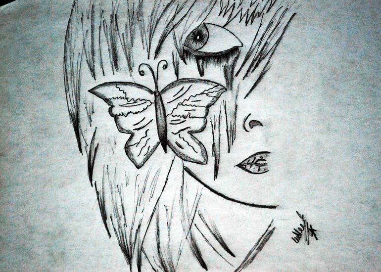 770x550 Saatchi Art Silent Cry Drawing By Mani Tg