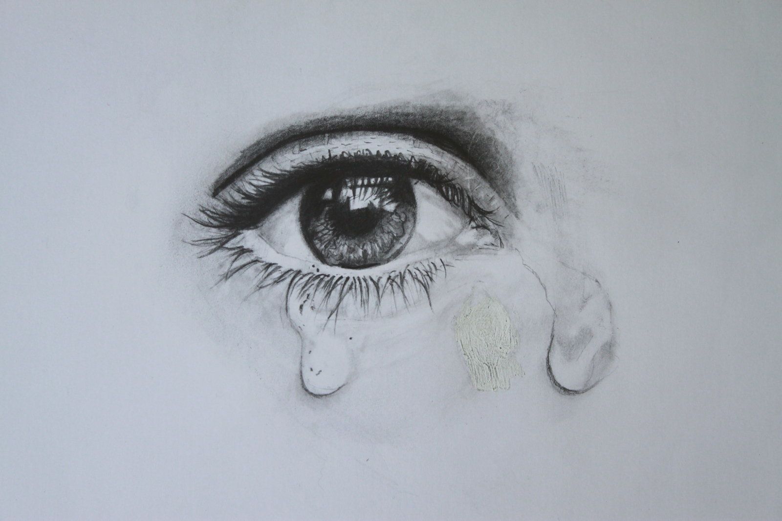 1600x1067 Crying Eye Drawing