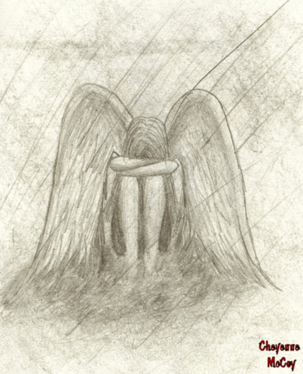 Crying Angel Drawing at GetDrawings | Free download