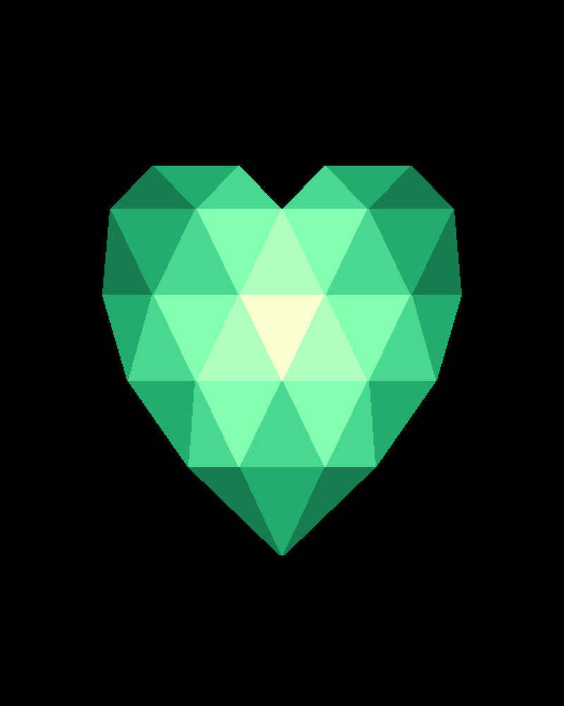 799x1000 Crystal Heart, Emerald By Lovedpurpleangelwife