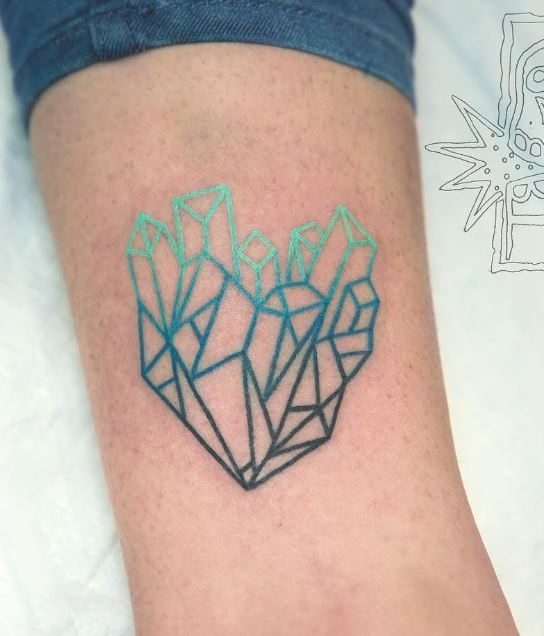 544x636 Crystal Heart Tattoo