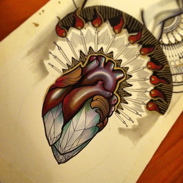 640x640 Crystal Heart In Progress