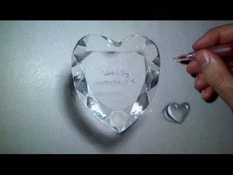 480x360 Drawing A Realistic Crystal Heart (Promarkerspastel)
