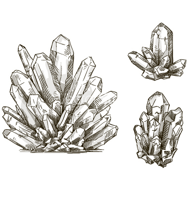 380x400 Set Of Crystals Drawings Vector Art On We Heart It