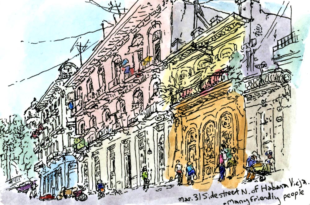 1000x662 Dave Huggard Drawings Cuba Day 2 Havana
