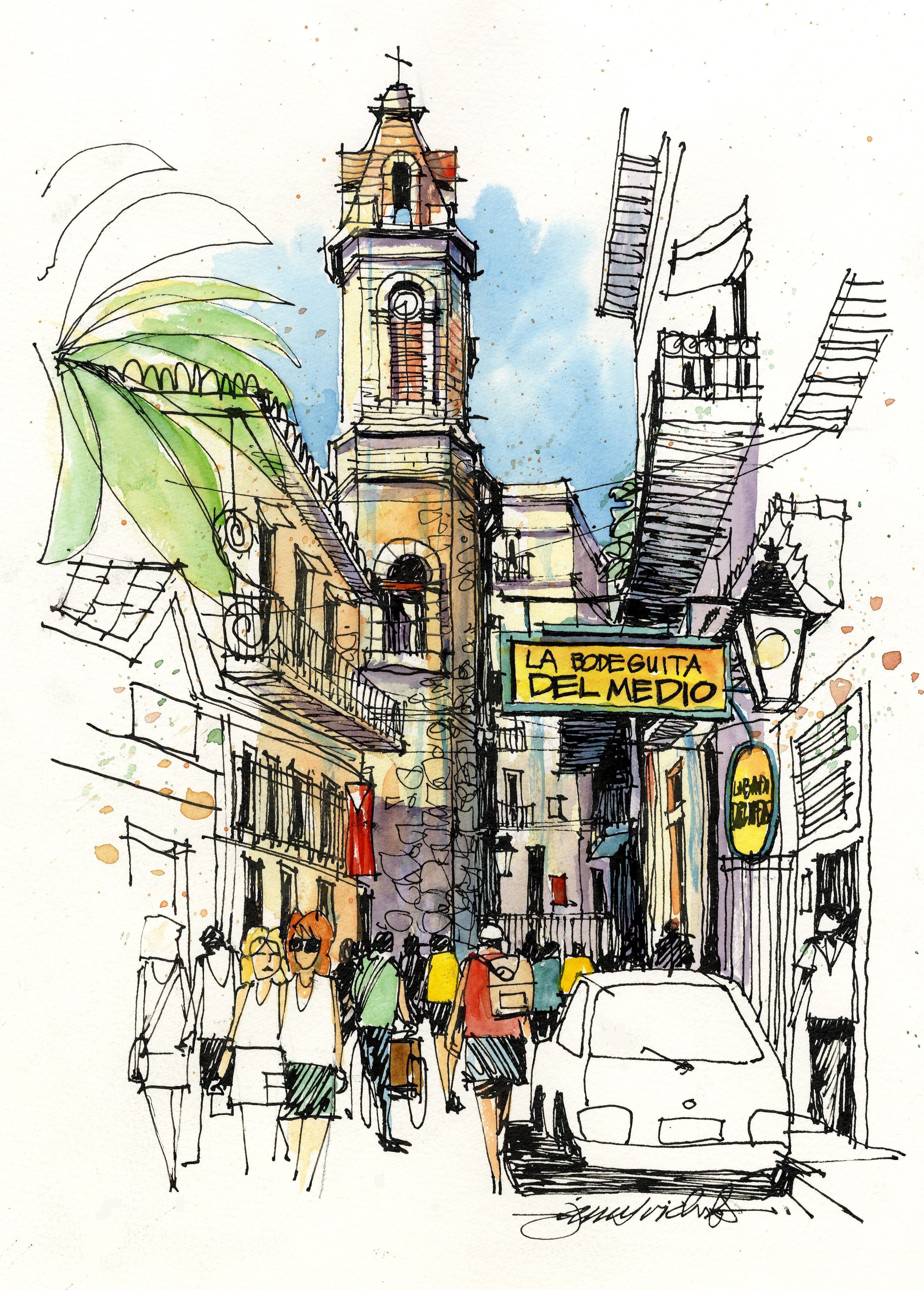 3013x4206 Drawing Hemingway's Cuba Carnets De Voyages ,art Journal