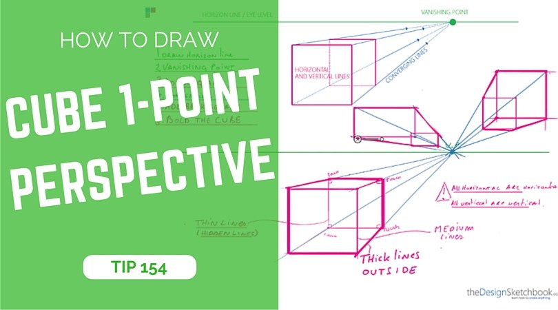 810x450 How To Draw A Cube With 1 Point Perspective Product Design
